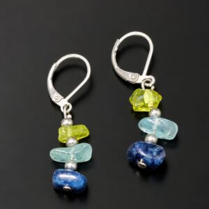 Peridot & Apatite Stainless Steel Earrings